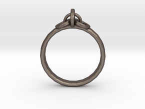 Ring for Joanne, Size H 1/2 in Polished Bronzed Silver Steel