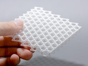 Kanome plate 4"x4" in White Natural Versatile Plastic