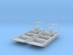 Flat Bottom Boat 01.  HO Scale (1:87) in Tan Fine Detail Plastic