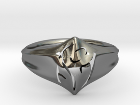 Mom Ring in Fine Detail Polished Silver