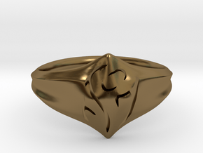 Mom Ring in Polished Bronze