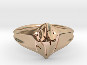 Mom Ring in 14k Rose Gold Plated Brass