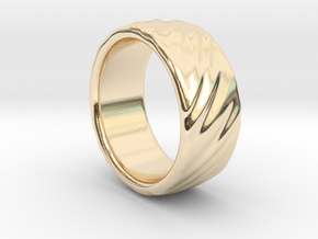 Canvas Ring - 20mm in 14k Gold Plated Brass