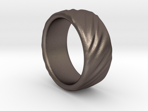 Canvas Ring - 20mm in Polished Bronzed Silver Steel
