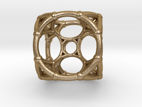 0500 Stereographic Trancated Polychora 5-cell in Polished Gold Steel
