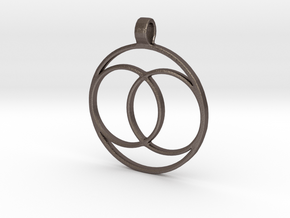 [The 100] (Small) Coalition Symbol Pendant in Polished Bronzed Silver Steel