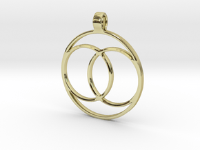 [The 100] (Small) Coalition Symbol Pendant in 18k Gold Plated Brass