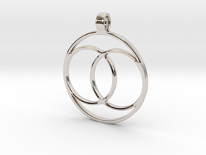 [The 100] (Small) Coalition Symbol Pendant in Rhodium Plated Brass