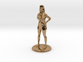 Nurse with Needle - 28 mm version in Polished Brass