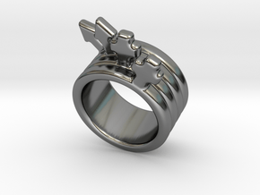 Love Forever Ring 28 - Italian Size 28 in Fine Detail Polished Silver