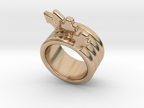 Love Forever Ring 28 - Italian Size 28 in 14k Rose Gold Plated Brass