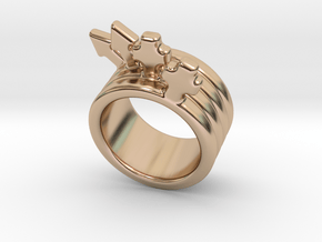 Love Forever Ring 29 - Italian Size 29 in 14k Rose Gold Plated Brass