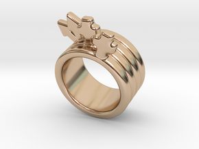 Love Forever Ring 30 - Italian Size 30 in 14k Rose Gold Plated Brass