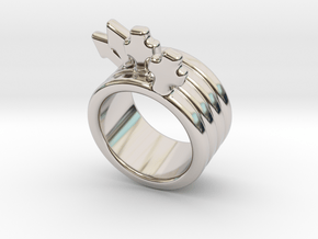 Love Forever Ring 30 - Italian Size 30 in Rhodium Plated Brass