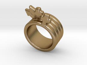 Love Forever Ring 30 - Italian Size 30 in Polished Gold Steel