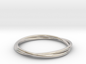 Bracelet Double in Rhodium Plated Brass