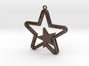 Star Pendent in Polished Bronze Steel