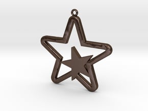 Star Pendent in Polished Bronze Steel