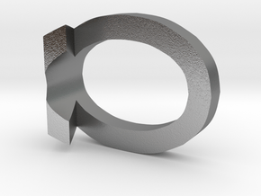 10 3D Monogram Pendant in Natural Silver