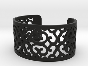 Arabesque perforated bracelet in Black Natural Versatile Plastic