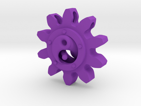 Yin yang Pendant in Purple Processed Versatile Plastic