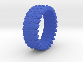 Ø0.699 Inch Fractal Ring Model C Ø17.75 Mm in Blue Processed Versatile Plastic