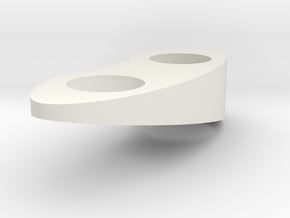 Top Piece - Right - Solid 12.5 Deg in White Natural Versatile Plastic