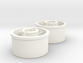 Kyosho Mini-Z Rear wheel with +1 Offset in White Processed Versatile Plastic