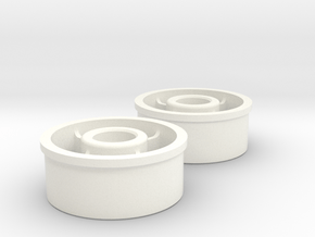 Kyosho Mini-Z Front Wheel +0 Offset in White Processed Versatile Plastic