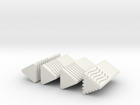 5th Element Stones 4.5 cm tall, solid design in White Natural Versatile Plastic
