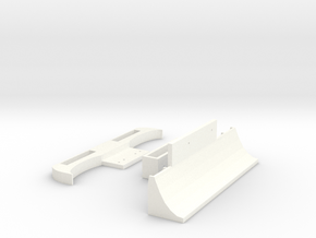 Mini-z Pan Car Bumper and Diffuser Kit in White Processed Versatile Plastic