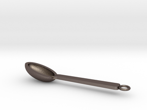 Spoon Pendant in Polished Bronzed Silver Steel