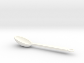 Spoon Pendant in White Processed Versatile Plastic