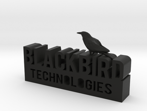 Blackbird Technologies Logo in Black Natural Versatile Plastic