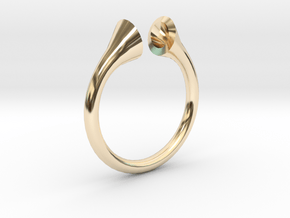 Gramaphonic Sharp Ring, US size 8, d=18 mm in 14K Yellow Gold: 8 / 56.75