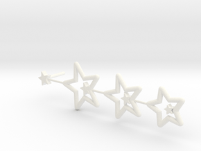 Star Earing in White Processed Versatile Plastic