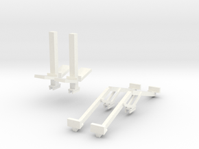Befort Double header stands in White Processed Versatile Plastic