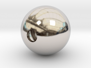 Goofy Bolt Accessories - Sphere 18mm diameter in Rhodium Plated Brass