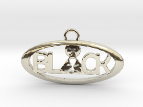 B.L.A.C.K. pendant in 14k White Gold