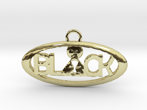 B.L.A.C.K. pendant in 18k Gold Plated Brass