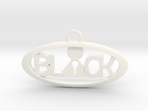 B.L.A.C.K. pendant in White Processed Versatile Plastic
