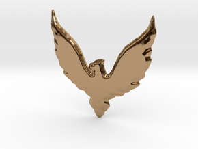 Hawk insignia keychain. in Polished Brass
