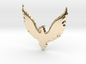 Hawk insignia keychain. in 14k Gold Plated Brass