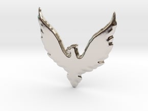 Hawk insignia keychain. in Rhodium Plated Brass