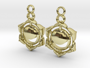 Chakra Swadhisthana Sacral Earrings in 18k Gold Plated Brass