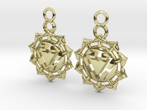 Chakra Manipura Earrings in 18k Gold Plated Brass