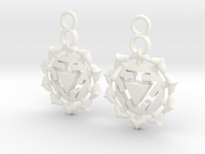 Chakra Manipura Earrings in White Processed Versatile Plastic