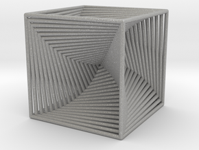 0299 Cube Line Design (full color, 5.5 cm) #003 in Aluminum