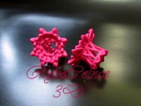 The Chrysanthemums Plugs /gauge /size1/2"(12mm) in Pink Processed Versatile Plastic