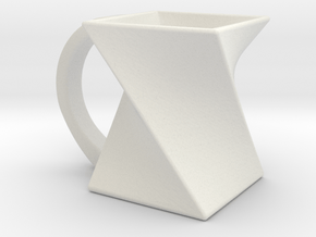 Twisting Mug in White Natural Versatile Plastic